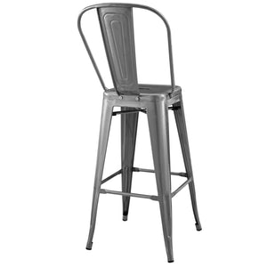 ModwayModway Promenade Bar Side Stool Metal Set of 4 EEI-3898 EEI-3898-GME- BetterPatio.com