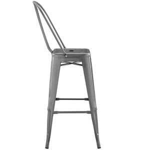 ModwayModway Promenade Bar Side Stool Metal Set of 4 EEI-3898 EEI-3898-GME- BetterPatio.com