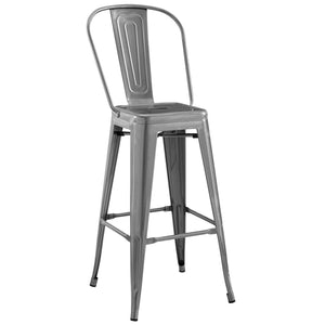 ModwayModway Promenade Bar Side Stool Metal Set of 4 EEI-3898 EEI-3898-GME- BetterPatio.com