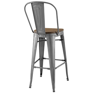 ModwayModway Promenade Bar Stool EEI-2814 EEI-2814-GME- BetterPatio.com