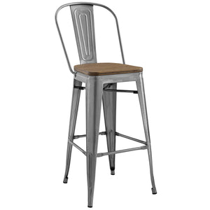 ModwayModway Promenade Bar Stool EEI-2814 EEI-2814-GME- BetterPatio.com