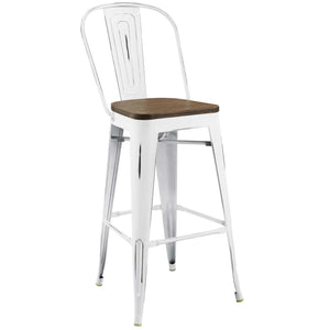 ModwayModway Promenade Bar Stool EEI-2814 EEI-2814-WHI- BetterPatio.com