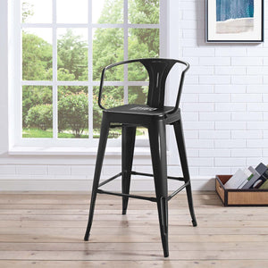 ModwayModway Promenade Bar Stool EEI-2817 EEI-2817-BLK- BetterPatio.com