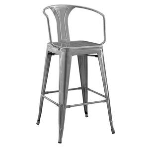 ModwayModway Promenade Bar Stool EEI-2817 EEI-2817-GME- BetterPatio.com