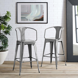 ModwayModway Promenade Bar Stool EEI-2817 EEI-2817-GME- BetterPatio.com