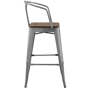 ModwayModway Promenade Bar Stool EEI-2818 EEI-2818-GME- BetterPatio.com