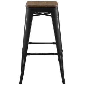 ModwayModway Promenade Bar Stool EEI-2819 EEI-2819-BLK- BetterPatio.com