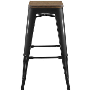 ModwayModway Promenade Bar Stool EEI-2819 EEI-2819-BLK- BetterPatio.com