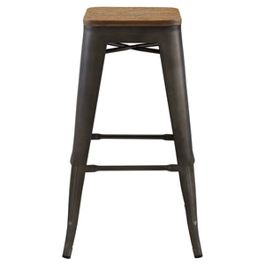 ModwayModway Promenade Bar Stool EEI-2819 EEI-2819-BRN- BetterPatio.com