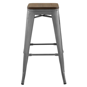 ModwayModway Promenade Bar Stool EEI-2819 EEI-2819-GME- BetterPatio.com