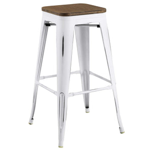 ModwayModway Promenade Bar Stool EEI-2819 EEI-2819-WHI- BetterPatio.com