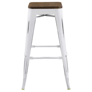 ModwayModway Promenade Bar Stool EEI-2819 EEI-2819-WHI- BetterPatio.com