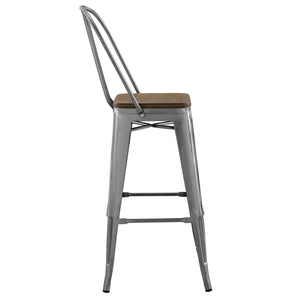 ModwayModway Promenade Bar Stool Metal Set of 4 EEI-3951 EEI-3951-GME- BetterPatio.com