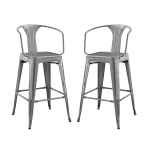 ModwayModway Promenade Bar Stool Set of 2 EEI-3952 EEI-3952-GME- BetterPatio.com