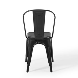 ModwayModway Promenade Bistro Dining Side Chair Set of 2 EEI-3859 EEI-3859-BLK- BetterPatio.com