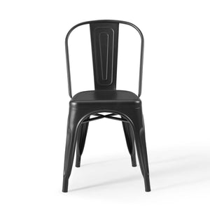 ModwayModway Promenade Bistro Dining Side Chair Set of 2 EEI-3859 EEI-3859-BLK- BetterPatio.com