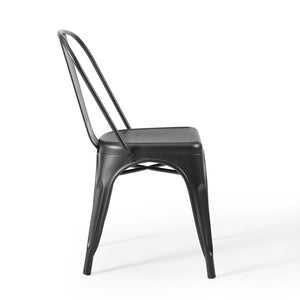 ModwayModway Promenade Bistro Dining Side Chair Set of 2 EEI-3859 EEI-3859-BLK- BetterPatio.com