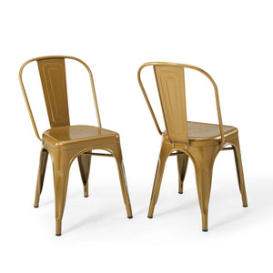 ModwayModway Promenade Bistro Dining Side Chair Set of 2 EEI-3859 EEI-3859-GLD- BetterPatio.com