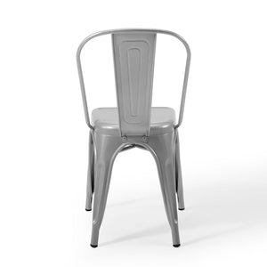 ModwayModway Promenade Bistro Dining Side Chair Set of 2 EEI-3859 EEI-3859-SLV- BetterPatio.com