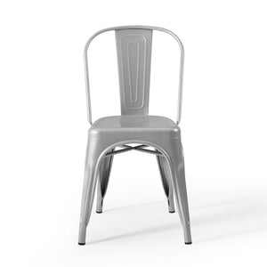 ModwayModway Promenade Bistro Dining Side Chair Set of 2 EEI-3859 EEI-3859-SLV- BetterPatio.com