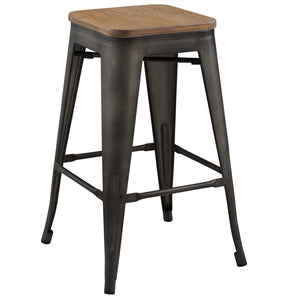 ModwayModway Promenade Counter Stool EEI-2820 EEI-2820-BRN- BetterPatio.com