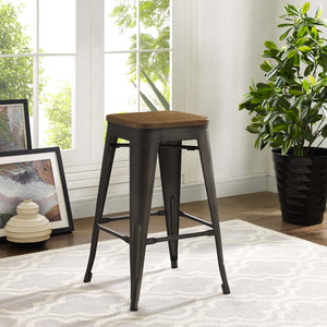 ModwayModway Promenade Counter Stool EEI-2820 EEI-2820-BRN- BetterPatio.com