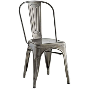 ModwayModway Promenade Dining Side Chair Set of 2 EEI-2749 EEI-2749-GME-SET- BetterPatio.com