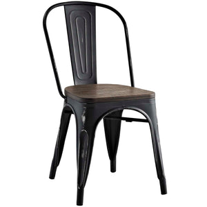 ModwayModway Promenade Dining Side Chair Set of 2 EEI-2751 EEI-2751-BLK-SET- BetterPatio.com