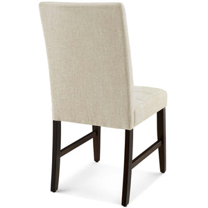 ModwayModway Promulgate Biscuit Tufted Upholstered Fabric Dining Chair Set of 2 EEI-3335 EEI-3335-BEI- BetterPatio.com