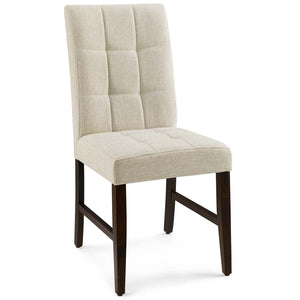 ModwayModway Promulgate Biscuit Tufted Upholstered Fabric Dining Chair Set of 2 EEI-3335 EEI-3335-BEI- BetterPatio.com