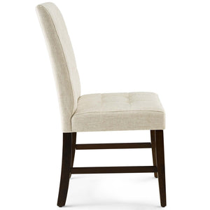 ModwayModway Promulgate Biscuit Tufted Upholstered Fabric Dining Chair Set of 2 EEI-3335 EEI-3335-BEI- BetterPatio.com