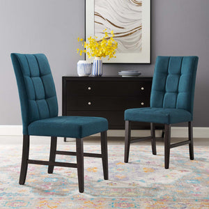 ModwayModway Promulgate Biscuit Tufted Upholstered Fabric Dining Chair Set of 2 EEI-3335 EEI-3335-BLU- BetterPatio.com