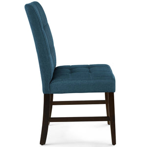 ModwayModway Promulgate Biscuit Tufted Upholstered Fabric Dining Chair Set of 2 EEI-3335 EEI-3335-BLU- BetterPatio.com