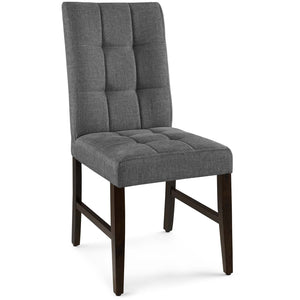 ModwayModway Promulgate Biscuit Tufted Upholstered Fabric Dining Chair Set of 2 EEI-3335 EEI-3335-GRY- BetterPatio.com