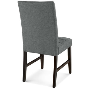 ModwayModway Promulgate Biscuit Tufted Upholstered Fabric Dining Chair Set of 2 EEI-3335 EEI-3335-GRY- BetterPatio.com