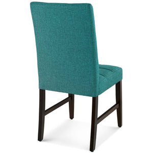 ModwayModway Promulgate Biscuit Tufted Upholstered Fabric Dining Chair Set of 2 EEI-3335 EEI-3335-TEA- BetterPatio.com