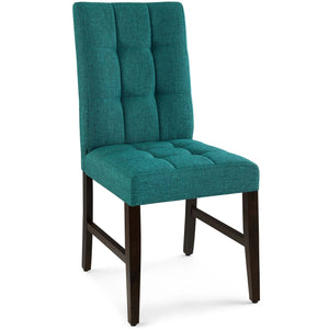 ModwayModway Promulgate Biscuit Tufted Upholstered Fabric Dining Chair Set of 2 EEI-3335 EEI-3335-TEA- BetterPatio.com