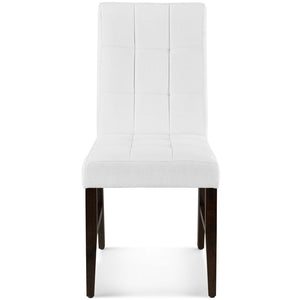 ModwayModway Promulgate Biscuit Tufted Upholstered Fabric Dining Chair Set of 2 EEI-3335 EEI-3335-WHI- BetterPatio.com