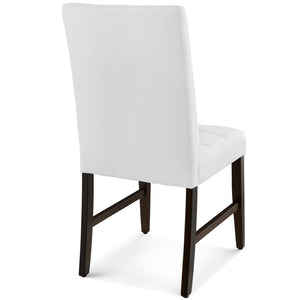 ModwayModway Promulgate Biscuit Tufted Upholstered Fabric Dining Chair Set of 2 EEI-3335 EEI-3335-WHI- BetterPatio.com