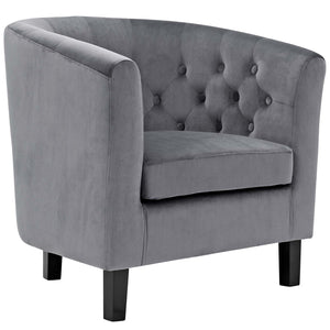 ModwayModway Prospect 2 Piece Performance Velvet Armchair Set EEI-3153 EEI-3153-GRY-SET- BetterPatio.com