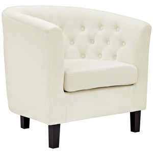 ModwayModway Prospect 2 Piece Performance Velvet Armchair Set EEI-3153 EEI-3153-IVO-SET- BetterPatio.com