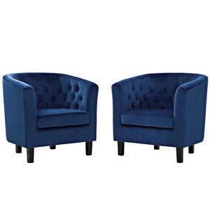 ModwayModway Prospect 2 Piece Performance Velvet Armchair Set EEI-3153 EEI-3153-NAV-SET- BetterPatio.com