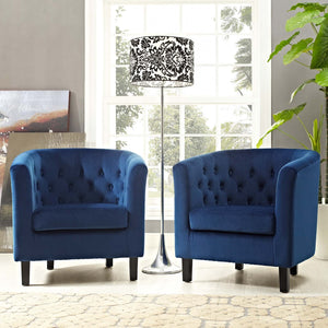 ModwayModway Prospect 2 Piece Performance Velvet Armchair Set EEI-3153 EEI-3153-NAV-SET- BetterPatio.com