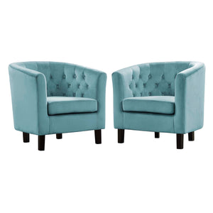 ModwayModway Prospect 2 Piece Performance Velvet Armchair Set EEI-3153 EEI-3153-SEA-SET- BetterPatio.com