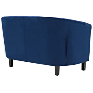 ModwayModway Prospect 2 Piece Performance Velvet Loveseat and Armchair Set EEI-3154 EEI-3154-NAV-SET- BetterPatio.com