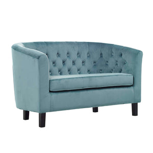 ModwayModway Prospect 2 Piece Performance Velvet Loveseat and Armchair Set EEI-3154 EEI-3154-SEA-SET- BetterPatio.com