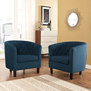 ModwayModway Prospect 2 Piece Upholstered Fabric Armchair Set EEI-3150 EEI-3150-AZU-SET- BetterPatio.com