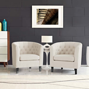 ModwayModway Prospect 2 Piece Upholstered Fabric Armchair Set EEI-3150 EEI-3150-BEI-SET- BetterPatio.com