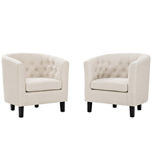 ModwayModway Prospect 2 Piece Upholstered Fabric Armchair Set EEI-3150 EEI-3150-BEI-SET- BetterPatio.com