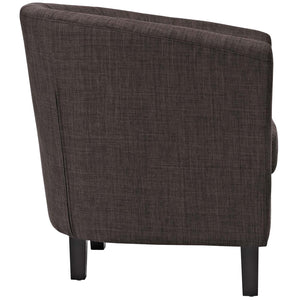 ModwayModway Prospect 2 Piece Upholstered Fabric Armchair Set EEI-3150 EEI-3150-BRN-SET- BetterPatio.com